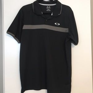 Men's Oakley Golf Polo Shirt - Black in Size (L)